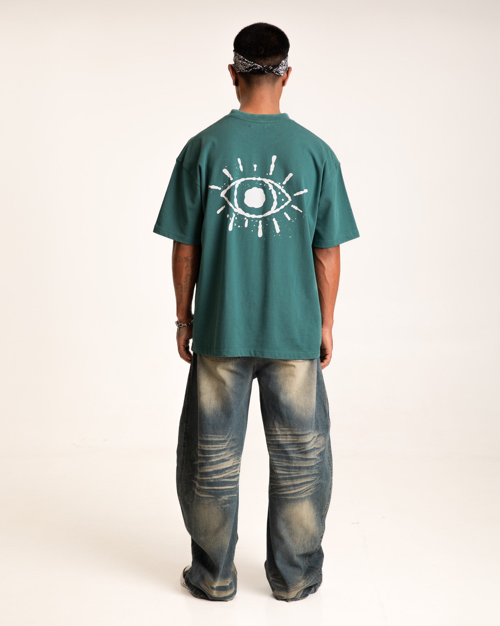 Lagoon Teal Washed Heavy Jersey Tee
