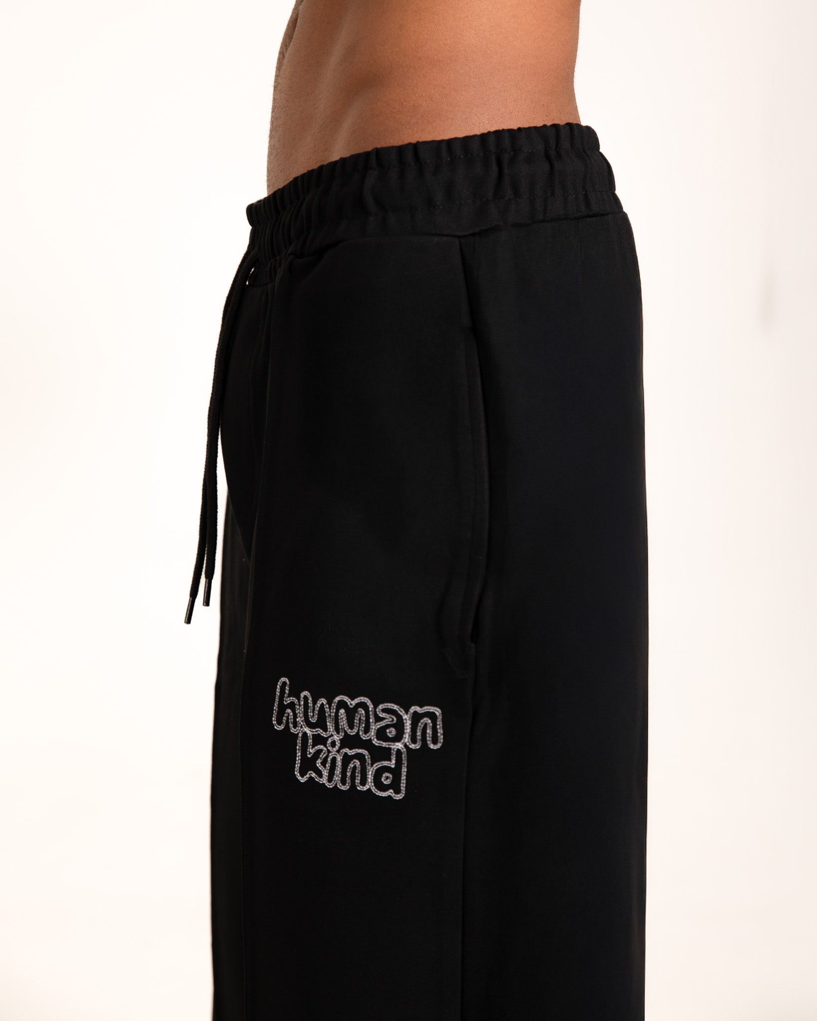 Embroidered Black Sweatpants