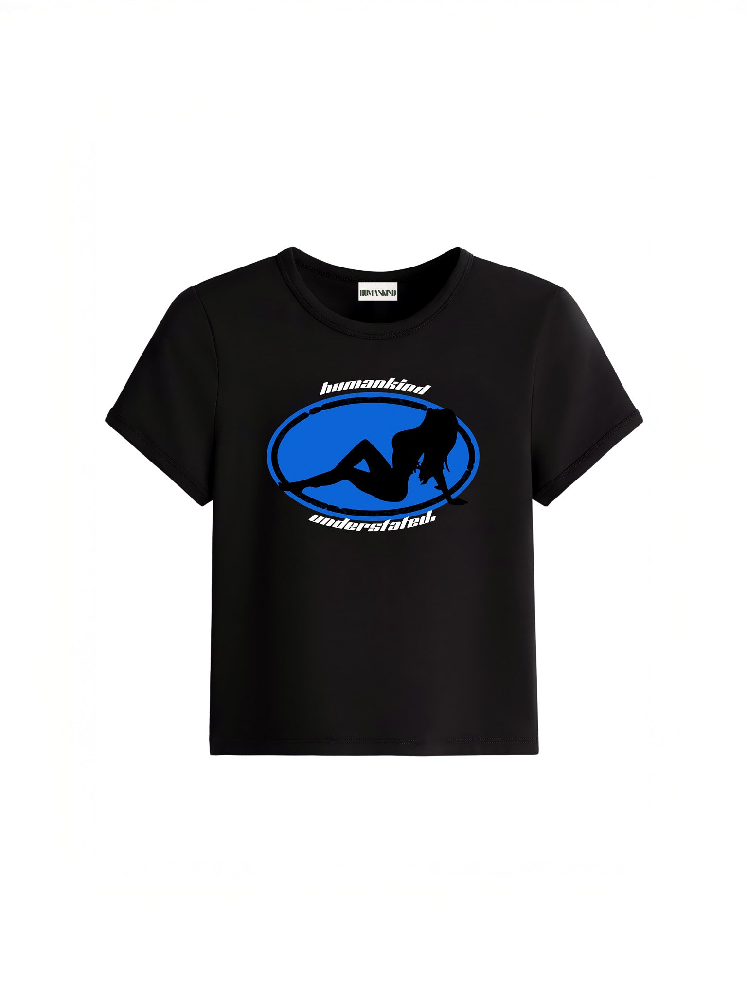 Understated Graphic Top Black